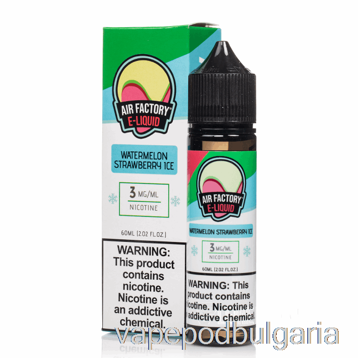 Vape 10000 Дръпки диня ягодов лед - Air Factory - 60ml 0mg